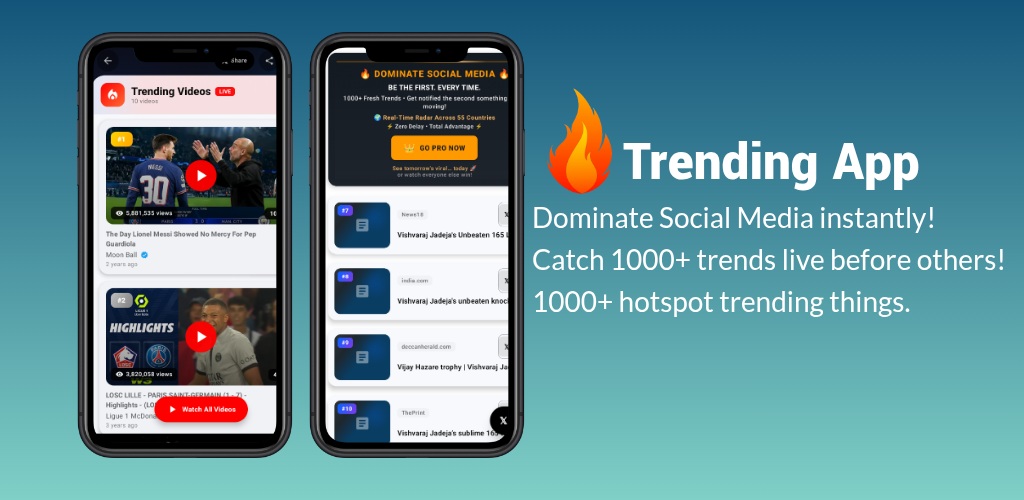 Trending App - Real-time trending videos, news and Google Trends